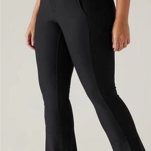 Athleta Stellar Flare Trouser Plus Size 20 NWT- black - zipper leg